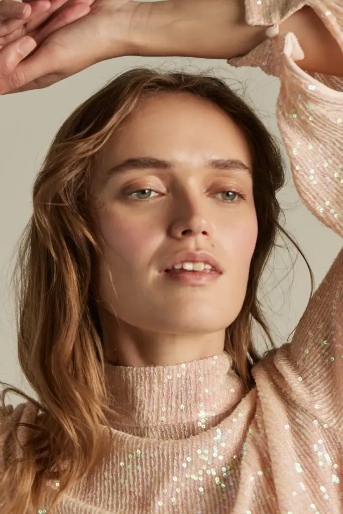 Lala Berlin Top Thalita viscose powder Günstiger Verkauf