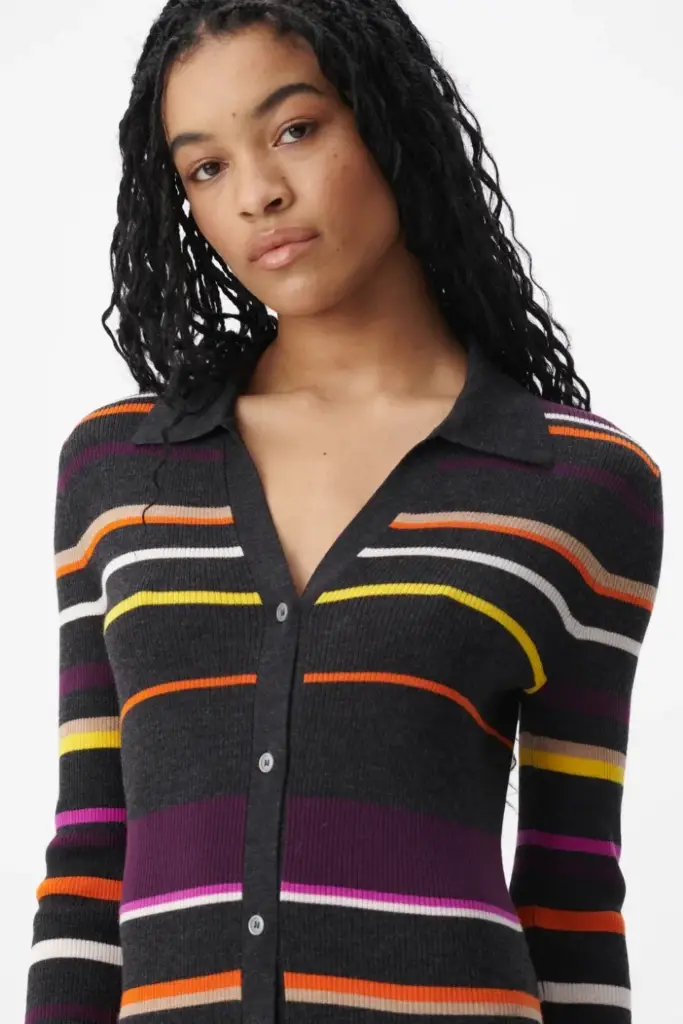 Lala Berlin Cardigan Kalliani wool multicolor stripe Fabrikverkauf