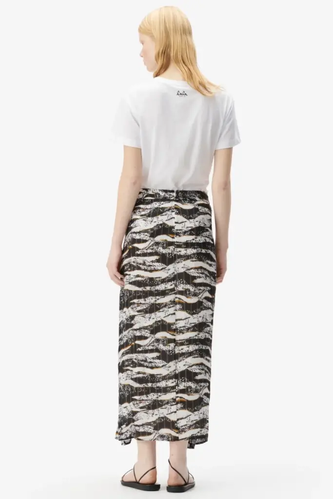 Lala Berlin Skirt Svyna viscose zebra wave dot Meist gekauft