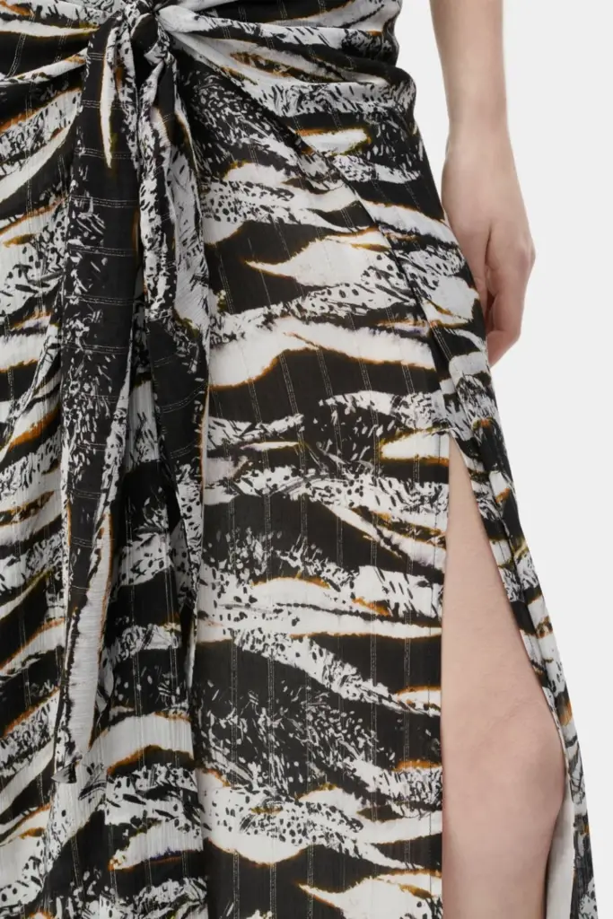 Lala Berlin Skirt Svyna viscose zebra wave dot Meist gekauft