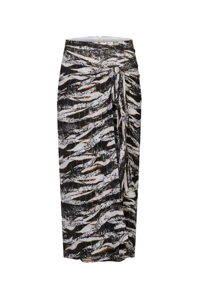 Lala Berlin Skirt Svyna viscose zebra wave dot Meist gekauft