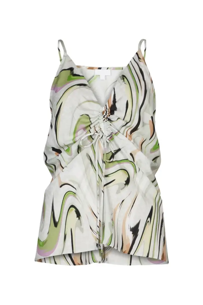 Lala Berlin Top Tiko viscose marble wave green Kostenloser Versand