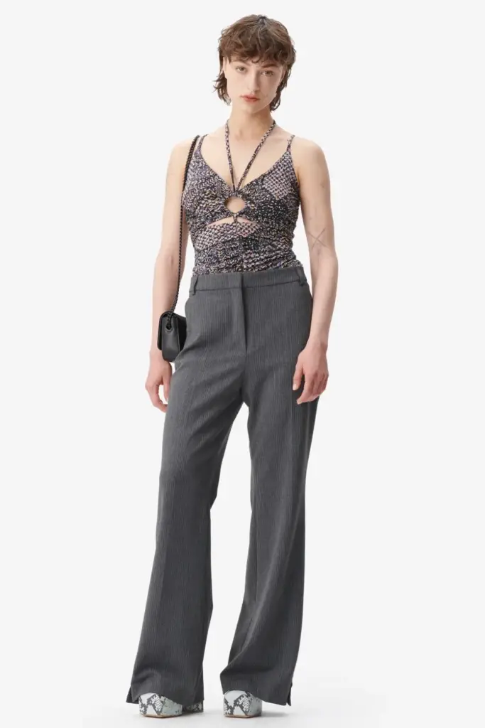 Lala Berlin Top Tamiki viscose mix heritage star black Fabrikpreis