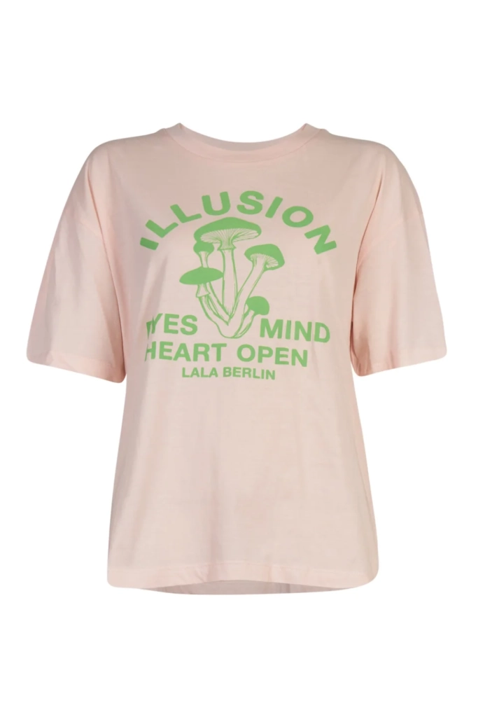 Lala Berlin T-Shirt Celia cotton illusion sea shell Großer Ausverkauf