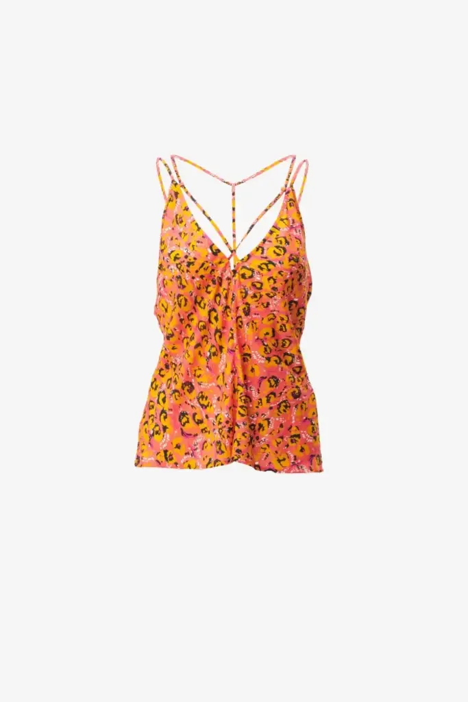 Lala Berlin Top Toana viscose leo pink Begrenztes Angebot