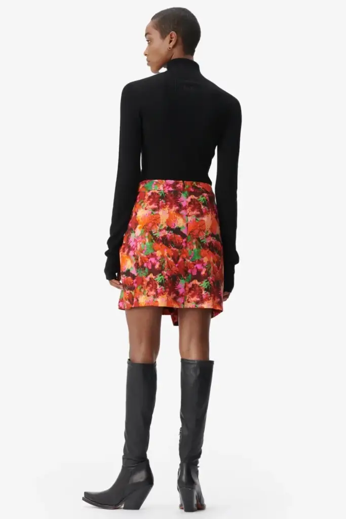 Lala Berlin Skirt Solea viscose shibori flower Saisonschlussverkauf