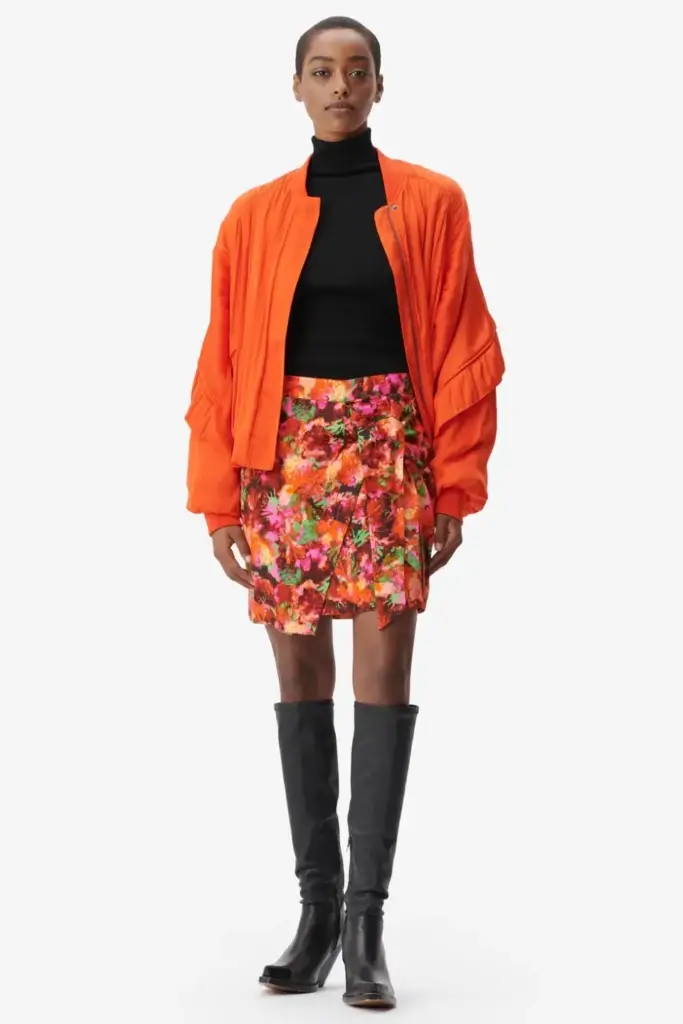 Lala Berlin Skirt Solea viscose shibori flower Saisonschlussverkauf
