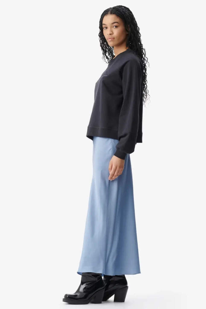Lala Berlin Skirt Sasai viscose mix faded denim Weihnachtsangebot