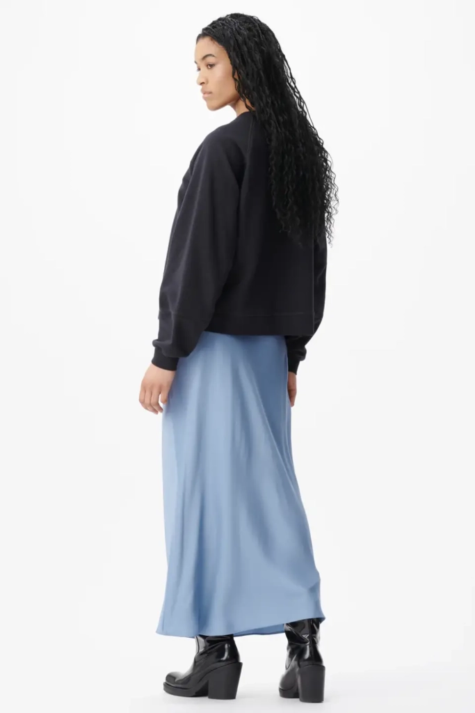 Lala Berlin Skirt Sasai viscose mix faded denim Weihnachtsangebot