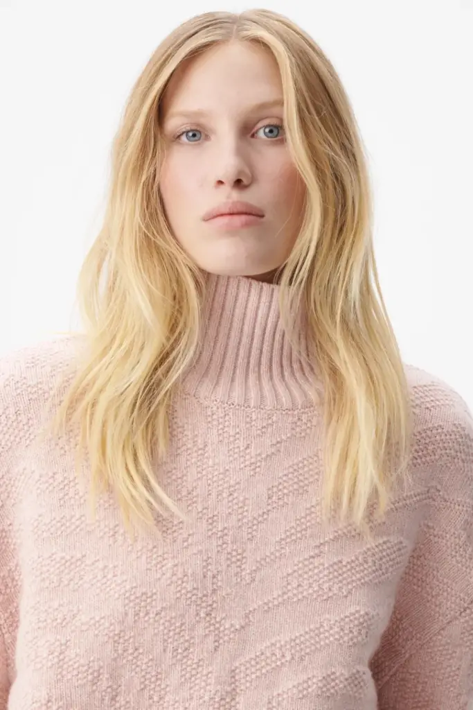 Lala Berlin Jumper Kaariyna wool mouline rosewater VIP-Rabatte