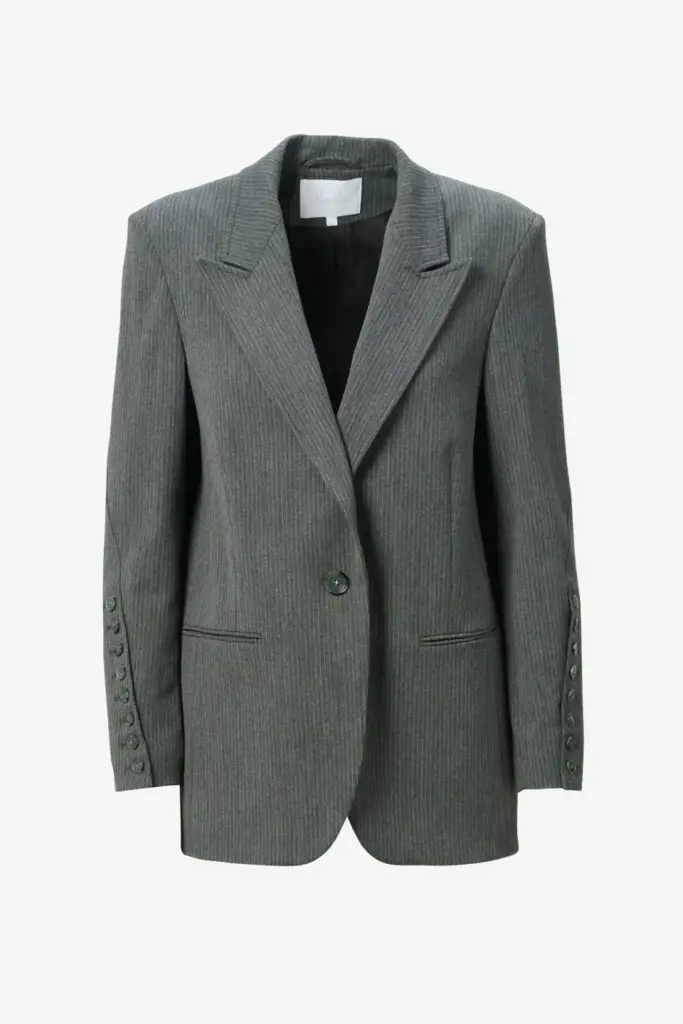 Lala Berlin Jacket Jula polyester mix anthracite stripe Super Sparpreis