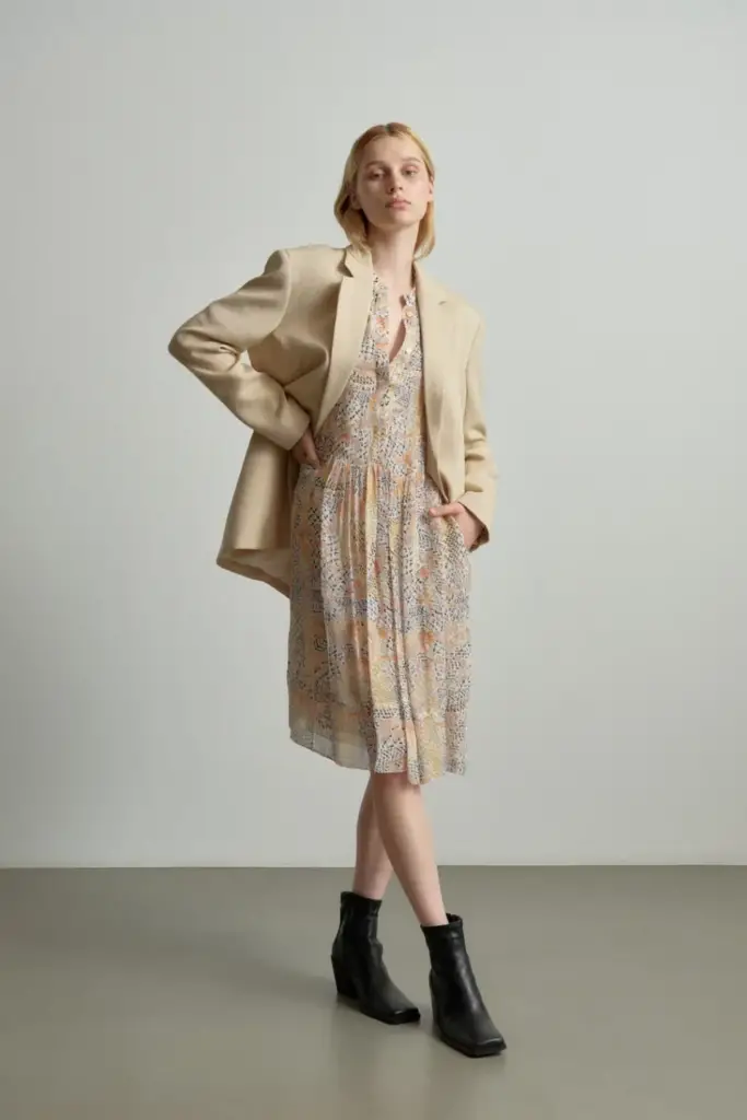 Lala Berlin Dress Dirka viscose heritage garden Letzter Tag