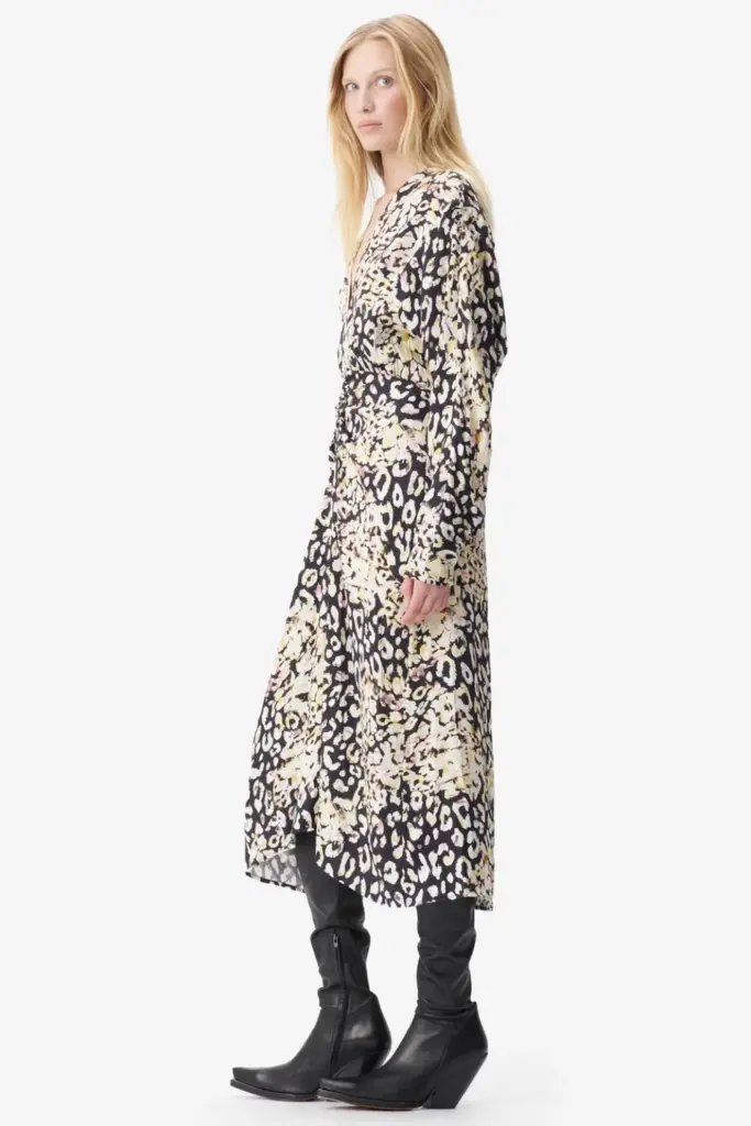 Lala Berlin Dress Diala viscose floral leo Nur für heute