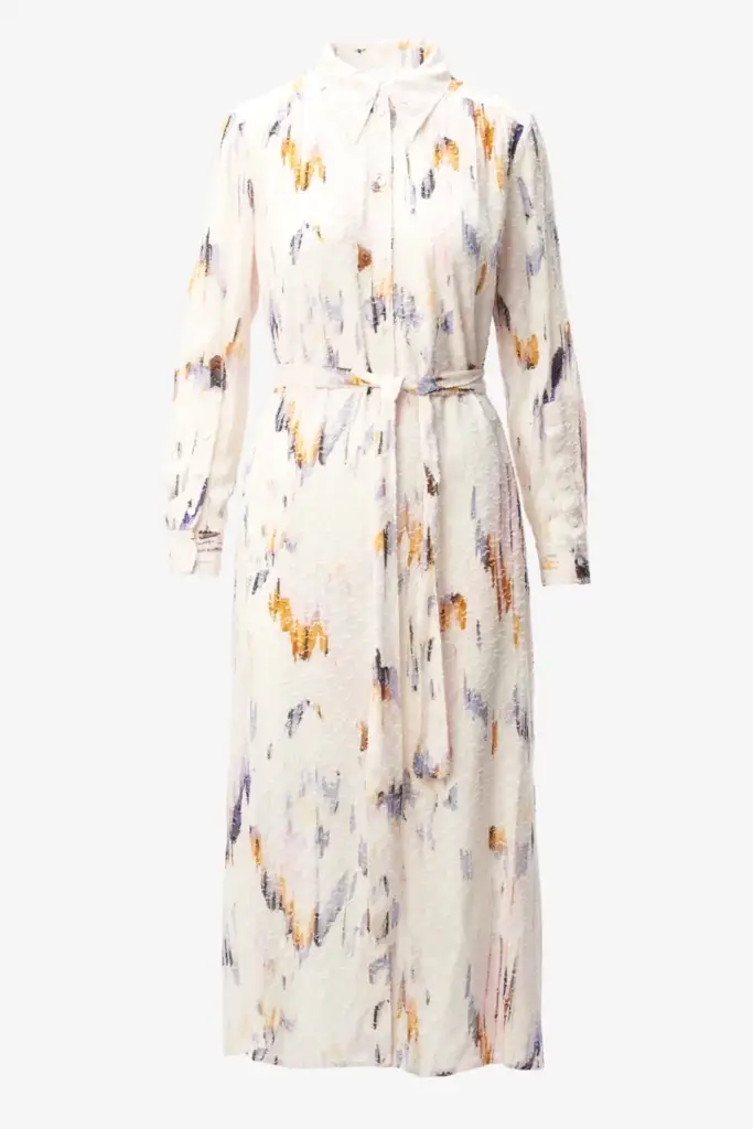 Lala Berlin Dress Derya viscose floral fountain pink Vierteljährliche Förderung