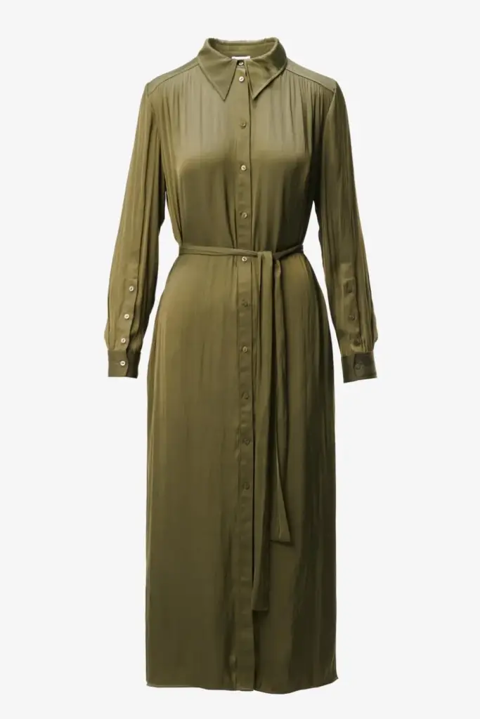 Lala Berlin Dress Derya polyester olive Bis zu 55% Rabatt
