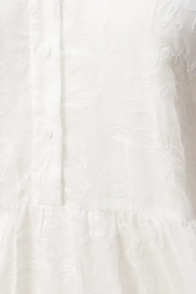Lala Berlin Dress Delmar cotton embroidery white Discount Store für neue Produkte