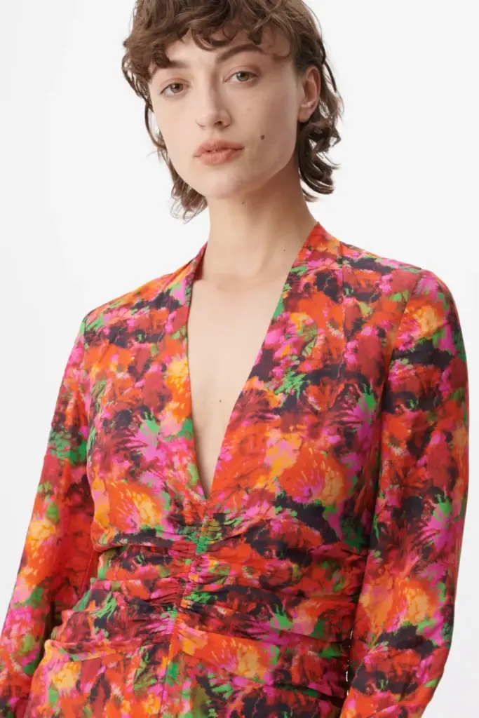 Lala Berlin Dress Damala viscose/silk blend shibori flower Begrenzt auf 3 Tage