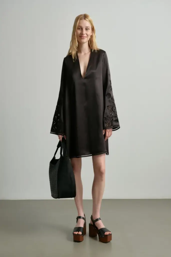 Lala Berlin Dress Dagur viscose black Black Friday Preise