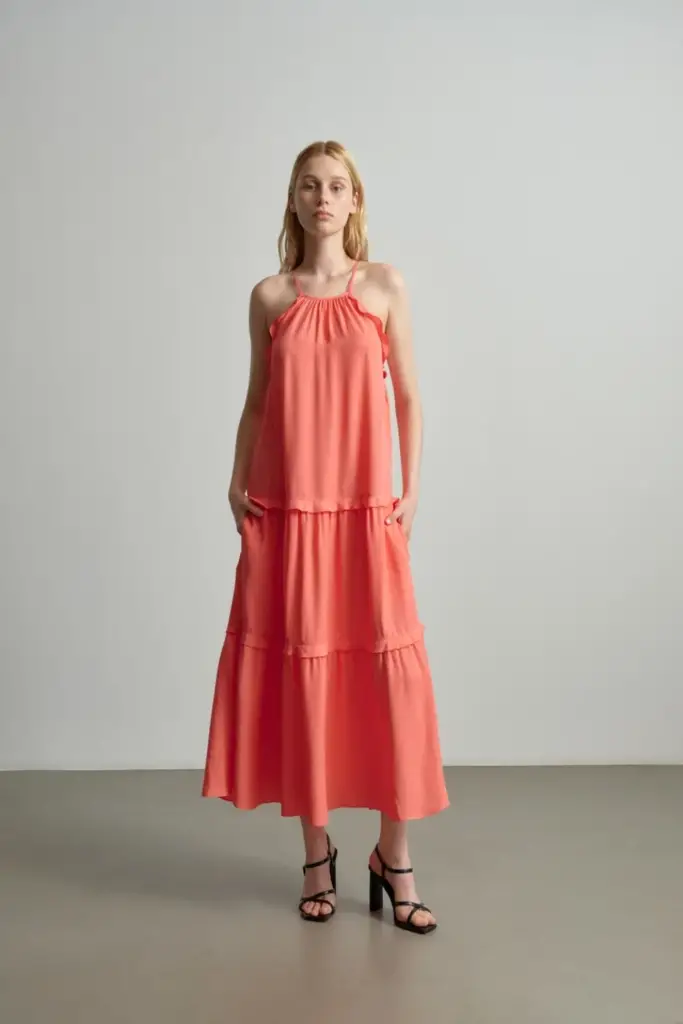 Lala Berlin Dress Daau viscose underwater melon Im Verkauf