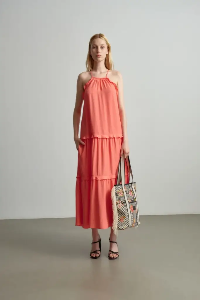 Lala Berlin Dress Daau viscose underwater melon Im Verkauf