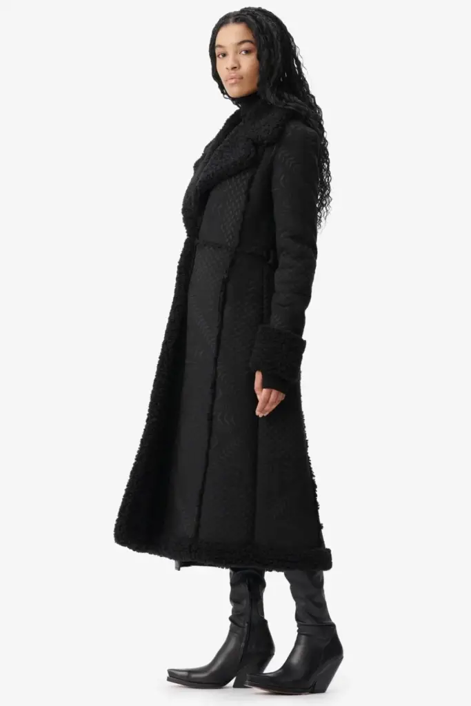 Lala Berlin Coat Osia polyester heritage star black zollfrei