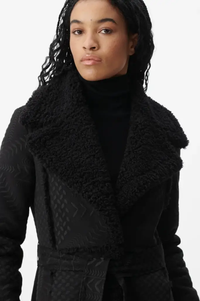 Lala Berlin Coat Osia polyester heritage star black zollfrei