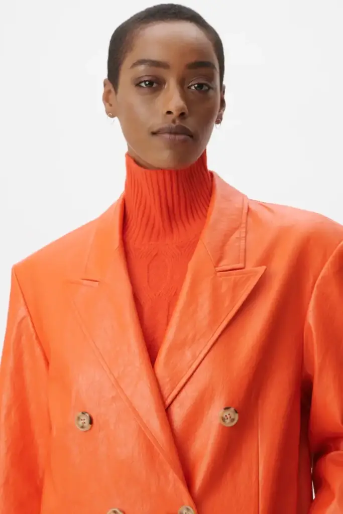 Lala Berlin Coat Odith viscose mix paprika Outlet