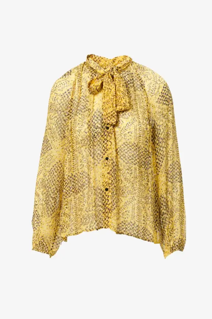 Lala Berlin Blouse Brooks viscose heritage star yellow Günstiger Verkauf