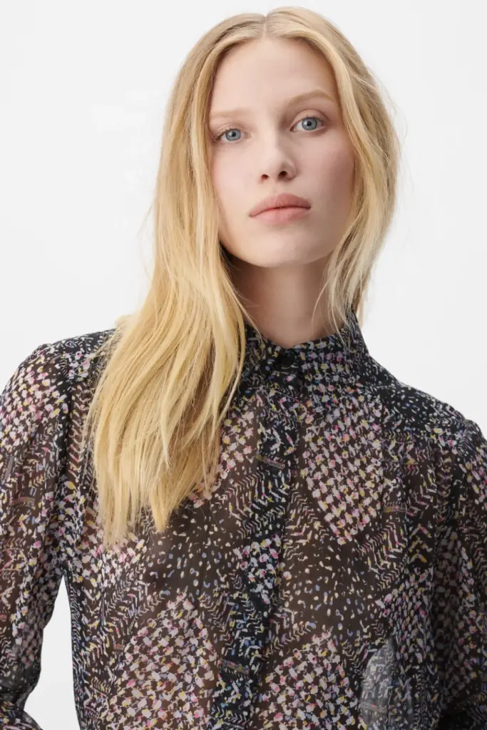 Lala Berlin Blouse Bling viscose heritage star black Meist gekauft
