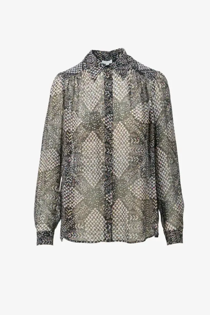 Lala Berlin Blouse Bling viscose heritage star black Meist gekauft