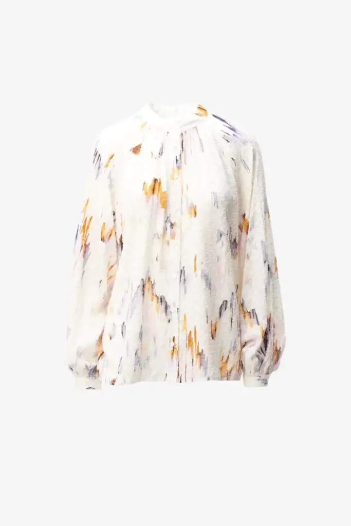 Lala Berlin Blouse Binoa viscose floral fountain pink Blitzverkäufe