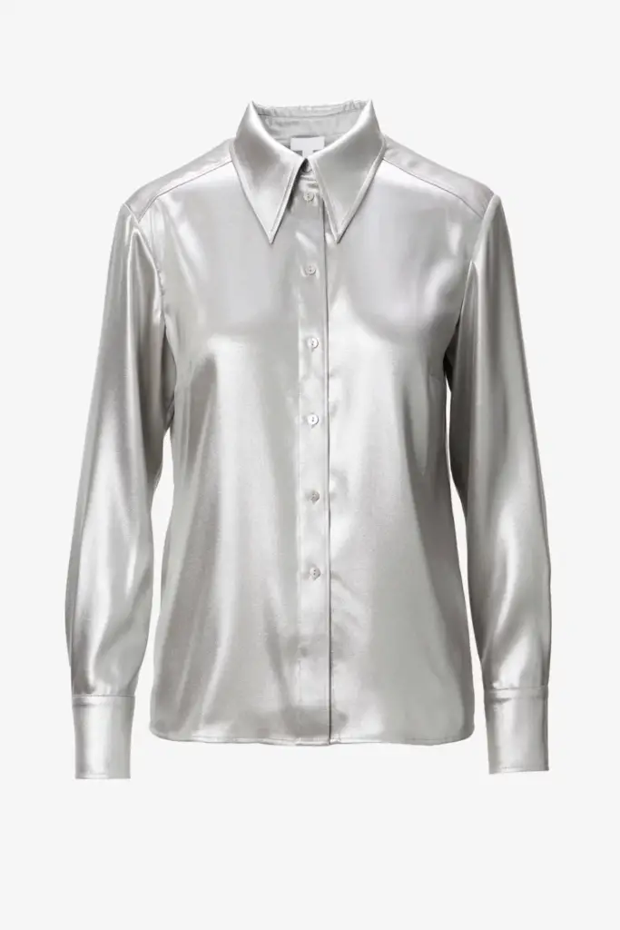 Lala Berlin Blouse Bemara polyester silver Flash Sale