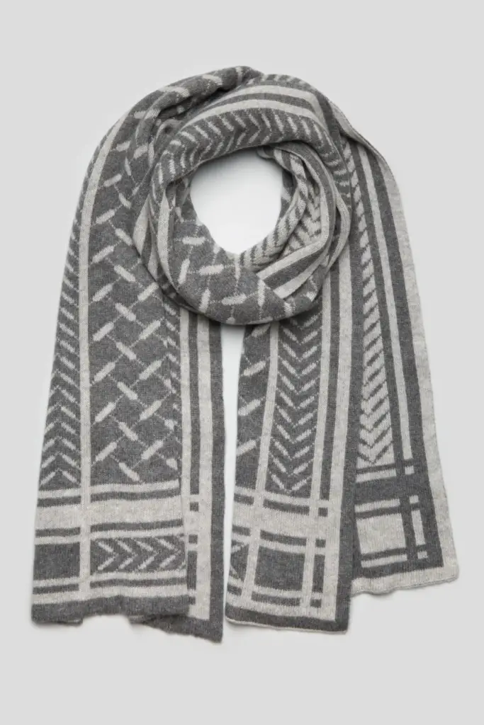 Lala Berlin Scarf Chuck cashmere light grey Wochenangebot