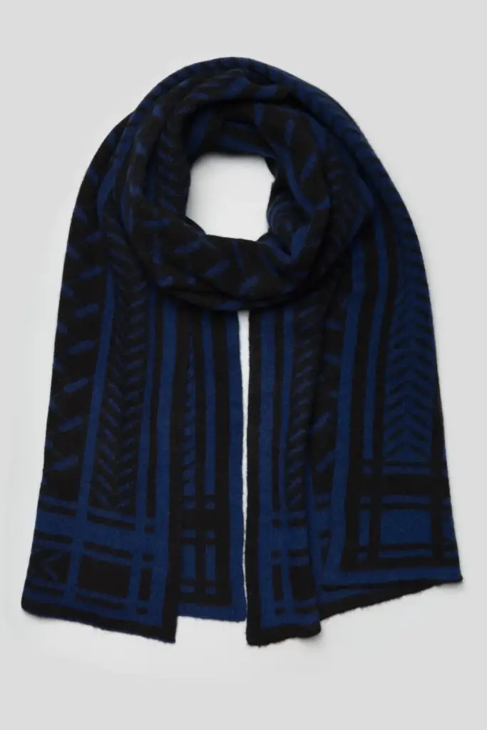 Lala Berlin Scarf Chuck cashmere dark blue Kostenlose Rückgabe