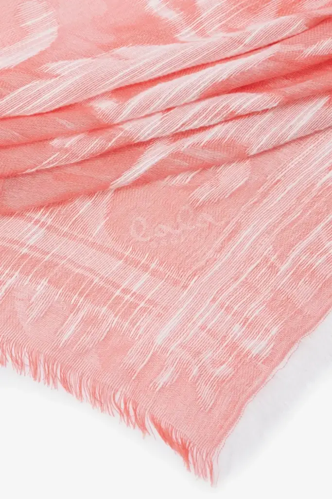 Lala Berlin Triangle Alvid viscose mix flower fountain pink Zeitbegrenzte Promotion
