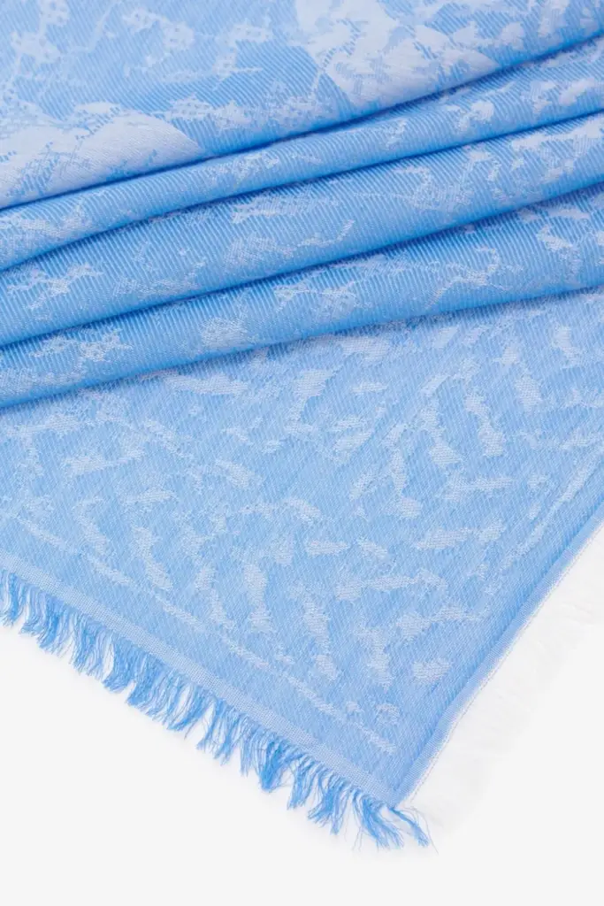Lala Berlin Scarf Arian cotton diamond azure Bis zu 65% Rabatt