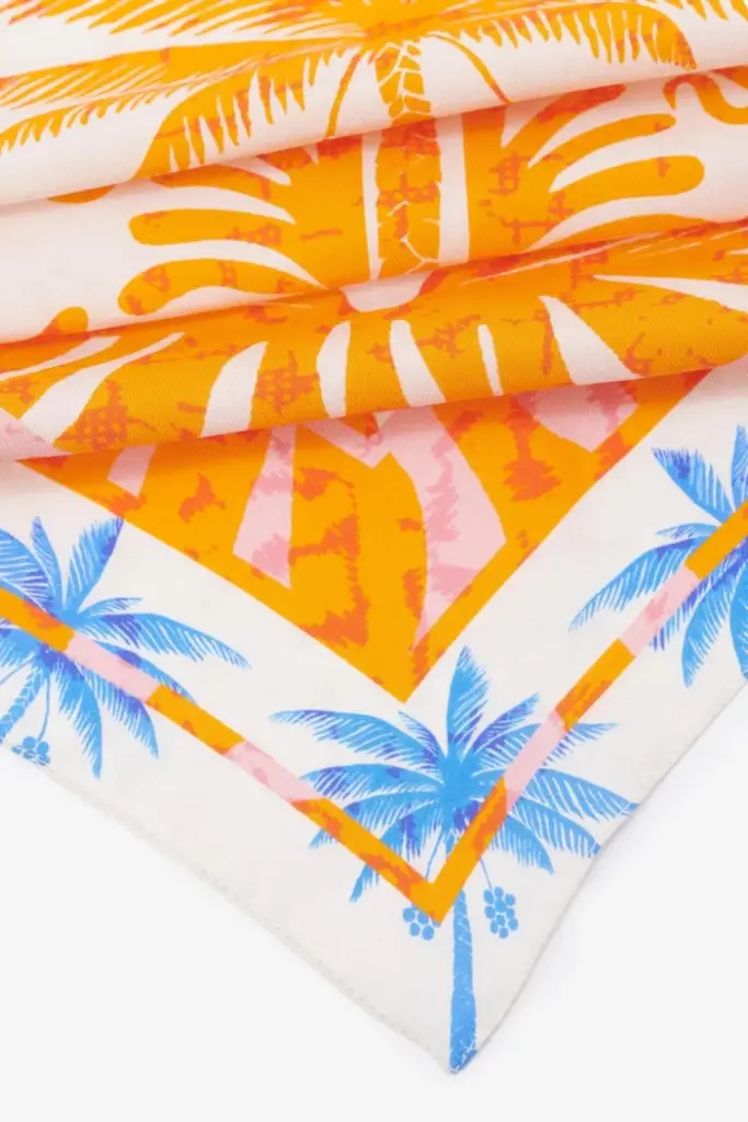 Lala Berlin Triangle Aina silk sunset palm orange Kostenloser Versand