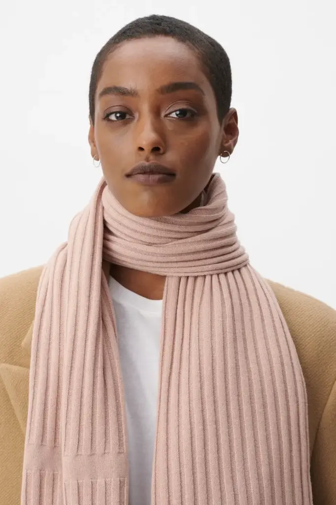 Lala Berlin Scarf Anissa wool mix rosewater Flash Sale