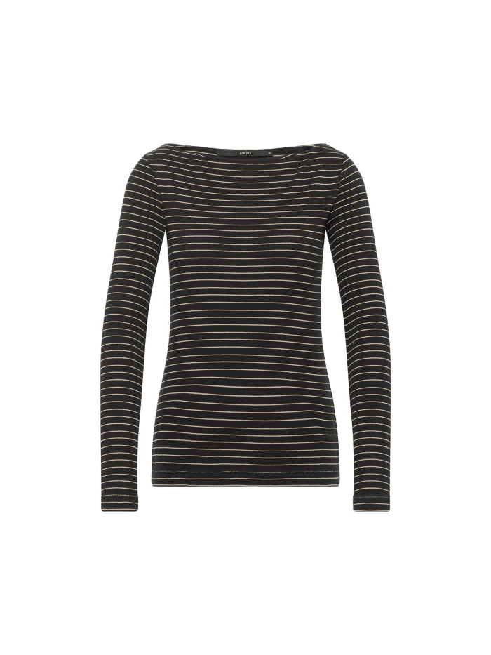 Lanius U-Boot Shirt mit Streifen (GOTS) Riesige Rabatte