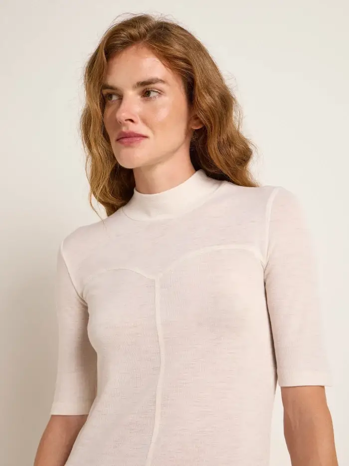 Lanius Halbarmshirt mit Stehkragen (GOTS) Kostenloser Versand international