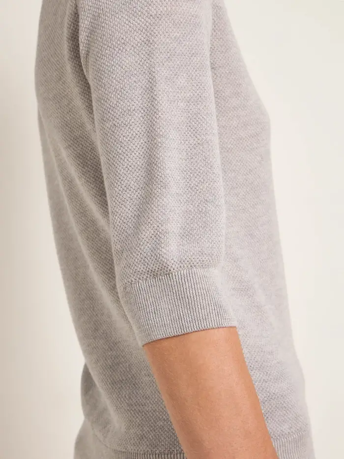 Lanius Struktur-Halbarmpullover (GOTS) Im Verkauf