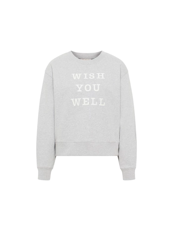 Lanius Statement Sweatshirt "wish you well" (GOTS) Hotsell