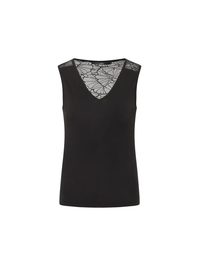 Lanius Top mit Spitzeneinsatz (GOTS) Schlussverkauf