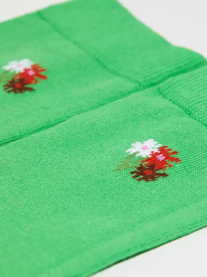 Lanius Socken mit Stickerei (GOTS) 50% Rabatt für begrenzte Zeit