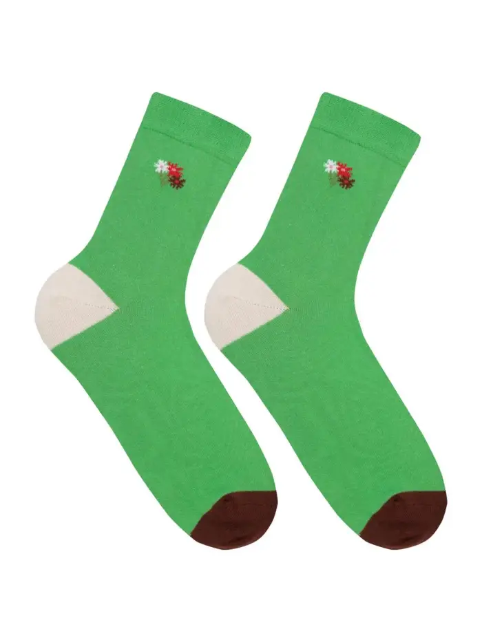 Lanius Socken mit Stickerei (GOTS) 50% Rabatt für begrenzte Zeit