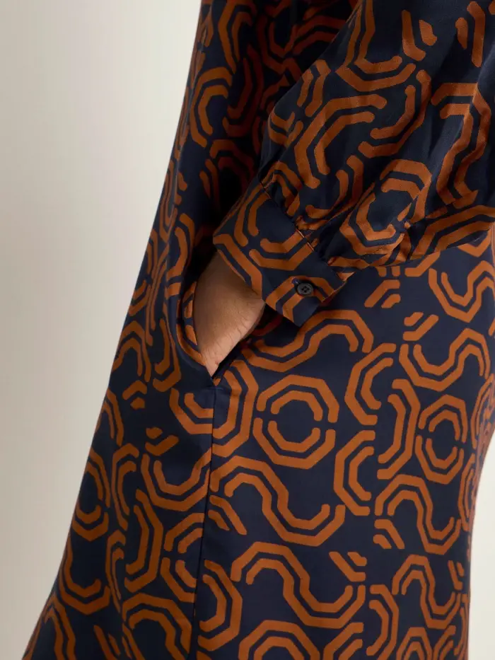 Lanius Kleid mit Kräuseln Kostenlose Rückgabe