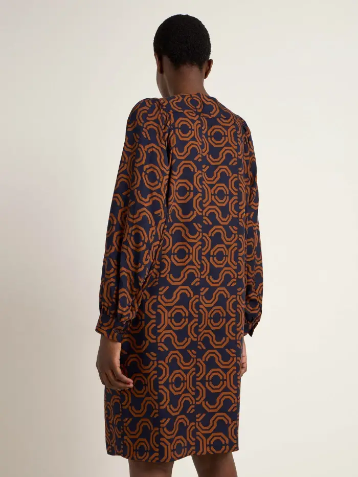 Lanius Kleid mit Kräuseln Kostenlose Rückgabe