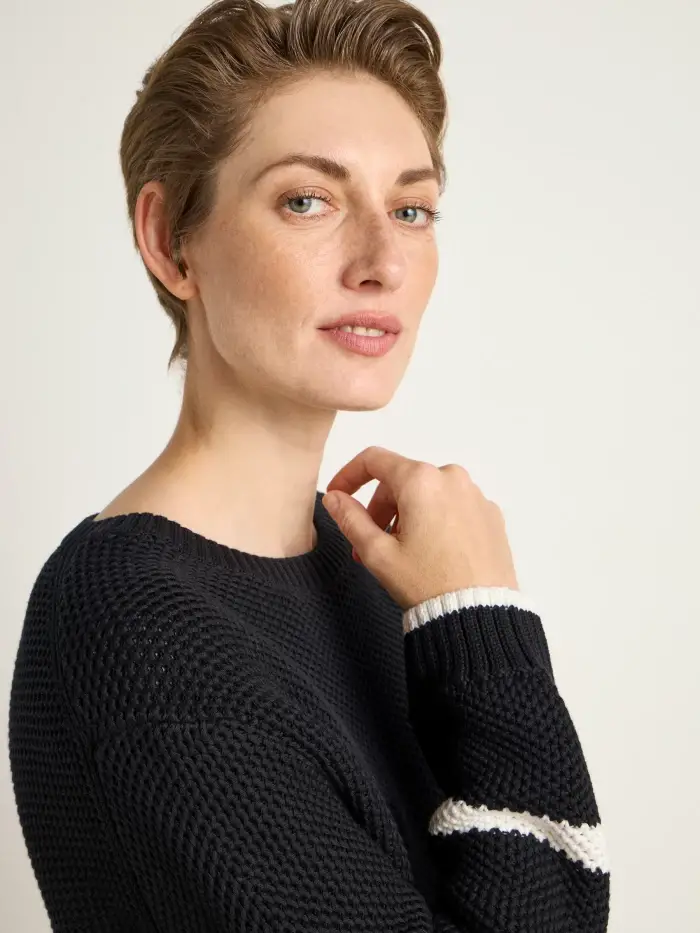 Lanius Blockstreifen Pullover (GOTS) Bis zu 60% Rabatt