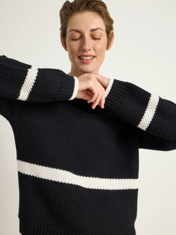 Lanius Blockstreifen Pullover (GOTS) Bis zu 60% Rabatt