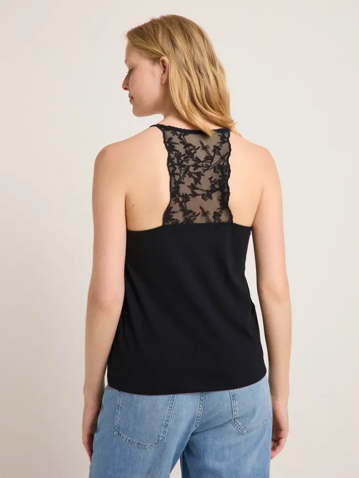 Lanius Top mit Spitze (GOTS) Fabrikpreis